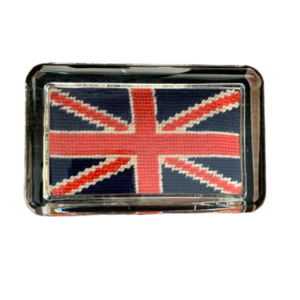 J.Adler Needlepoint Paperweight 'Union Jack'